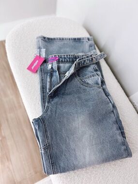 Edikted $90msrp NWT SZ M Shai Low Rise Baggy Carpenter Jeans